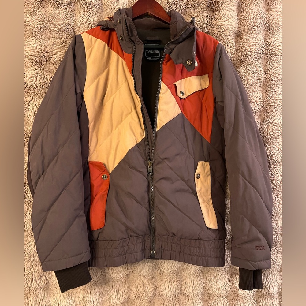 The North Face Dark Brown and Red Jacket